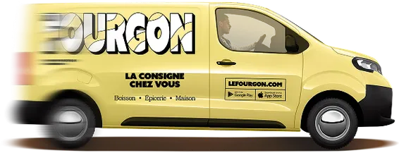 Fourgon électrique en mouvement pour la livraison